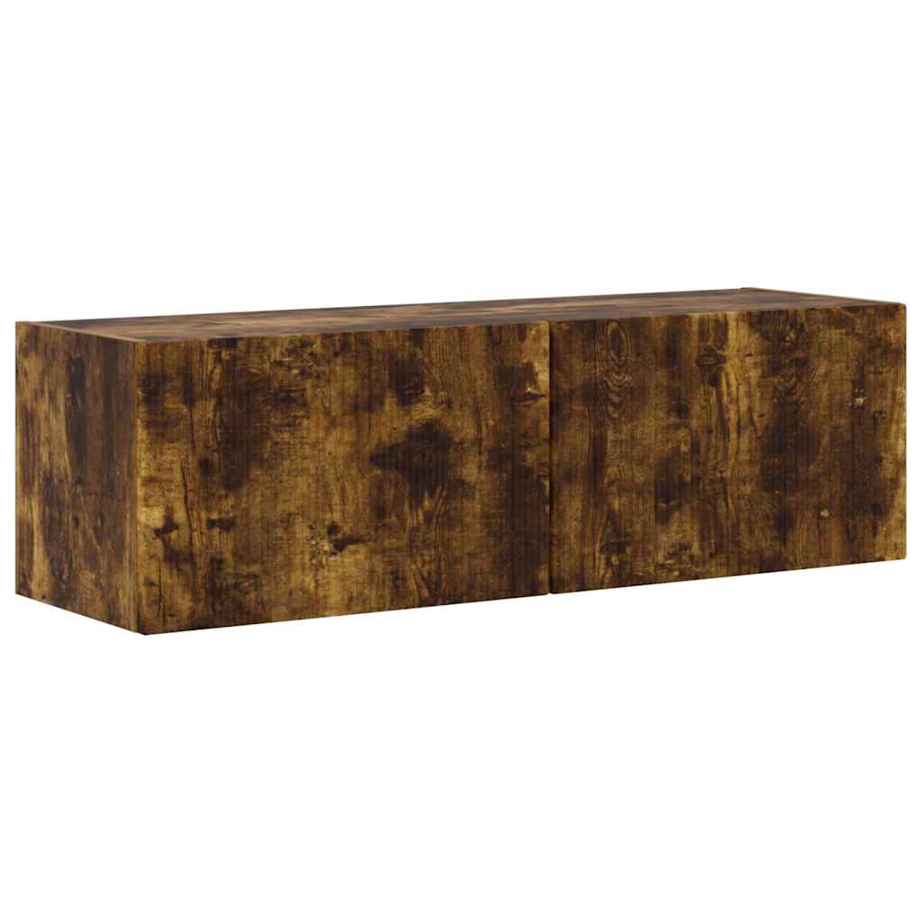 TV Wall Cabinet Smoked Oak 98 x 31 x 29.5 cm Engineered Wood