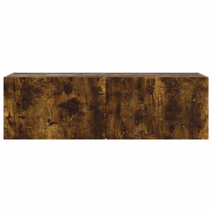 TV Wall Cabinet Smoked Oak 98 x 31 x 29.5 cm Engineered Wood