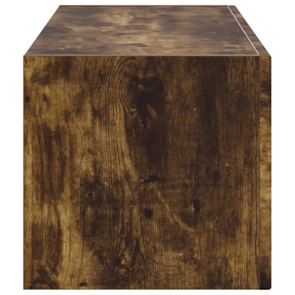 TV Wall Cabinet Smoked Oak 98 x 31 x 29.5 cm Engineered Wood