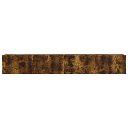 TV Wall Cabinet Wall-mounted 2 pcs Smoked Oak 98 x 31 x 29.5 cm