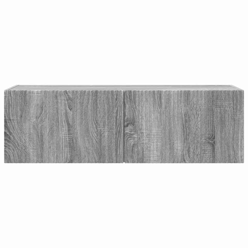 TV Wall Cabinet Grey Sonoma 98 x 31 x 29.5 cm Engineered Wood