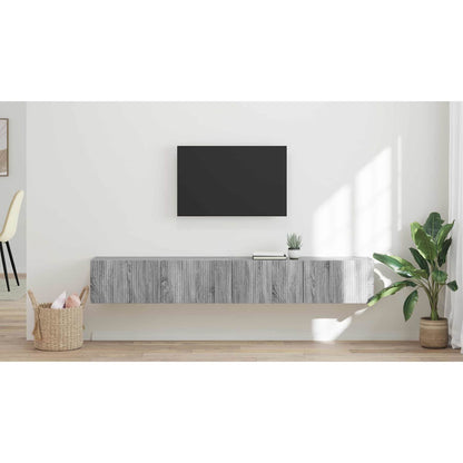 TV Wall Cabinet 2 pcs Grey Sonoma 98 x 31 x 29.5 cm
