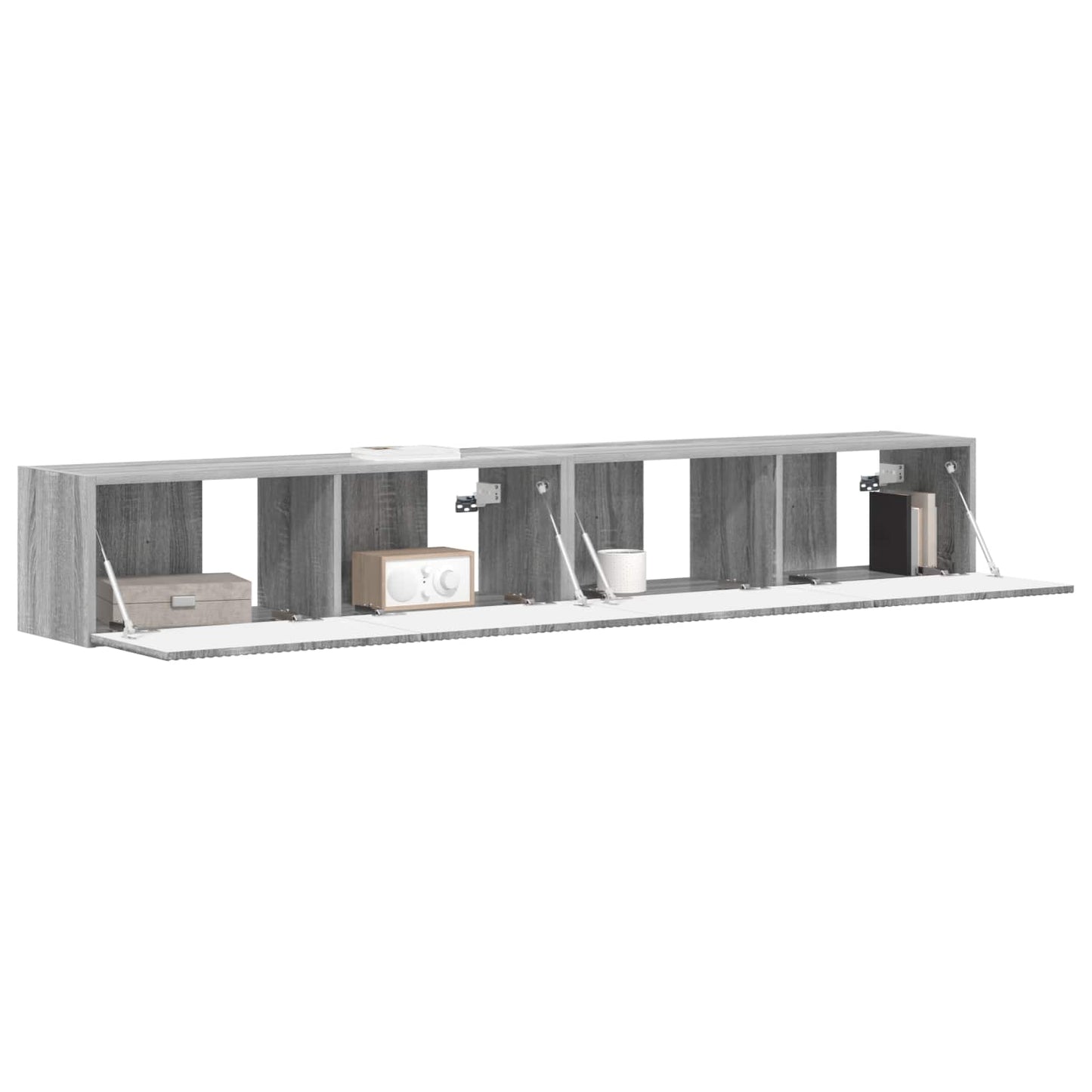 TV Wall Cabinet 2 pcs Grey Sonoma 98 x 31 x 29.5 cm