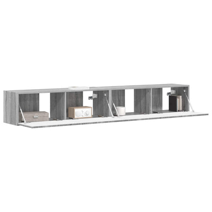 TV Wall Cabinet 2 pcs Grey Sonoma 98 x 31 x 29.5 cm