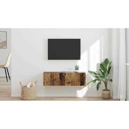 TV Wall Cabinet Old Wood 98 x 31 x 29.5 cm Engineered Wood