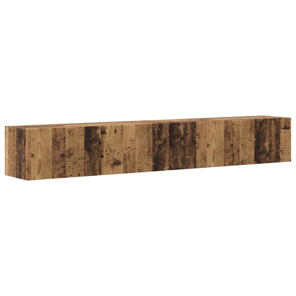 TV Wall Cabinet Wall-mounted 2 pcs Old Wood 98 x 31 x 29.5 cm
