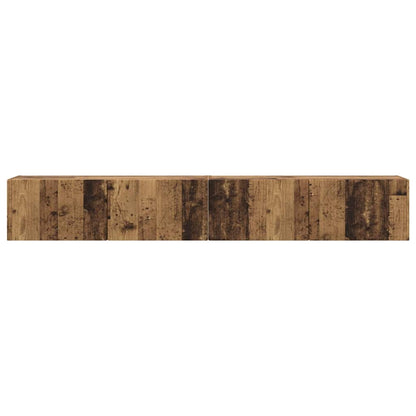 TV Wall Cabinet Wall-mounted 2 pcs Old Wood 98 x 31 x 29.5 cm