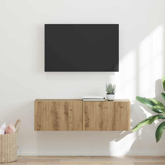 TV Wall Cabinet 98 x 31 x 29.5 cm Artisian Oak Engineered Wood