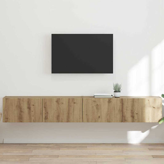 TV Wall Cabinet 2 pcs Artisian Oak Engineered Wood