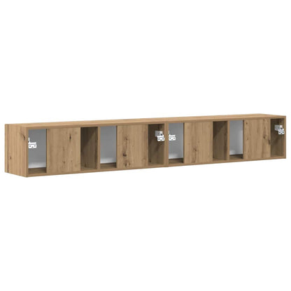 TV Wall Cabinet 2 pcs Artisian Oak Engineered Wood