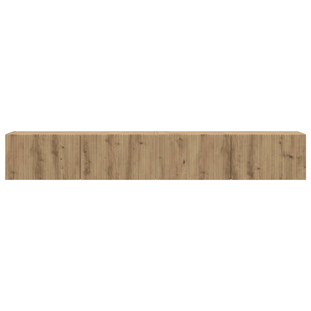 TV Wall Cabinet 2 pcs Artisian Oak Engineered Wood