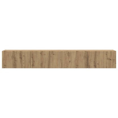 TV Wall Cabinet 2 pcs Artisian Oak Engineered Wood