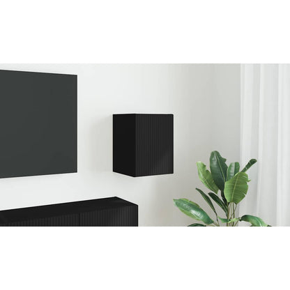 TV Wall Cabinet Black 30 x 31 x 40 cm Engineered Wood
