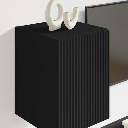 TV Wall Cabinet 2 pcs Black 30 x 31 x 40 cm Engineered Wood