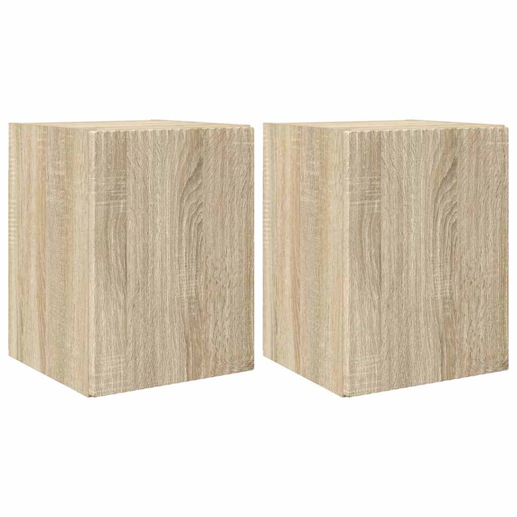 TV Wall Cabinet 2 pcs Sonoma 30 x 31 x 40 cm Engineered Wood