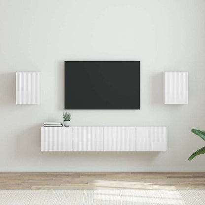 TV Wall Cabinet Wall-mounted 2 pcs Gloss White 30 x 31 x 40 cm