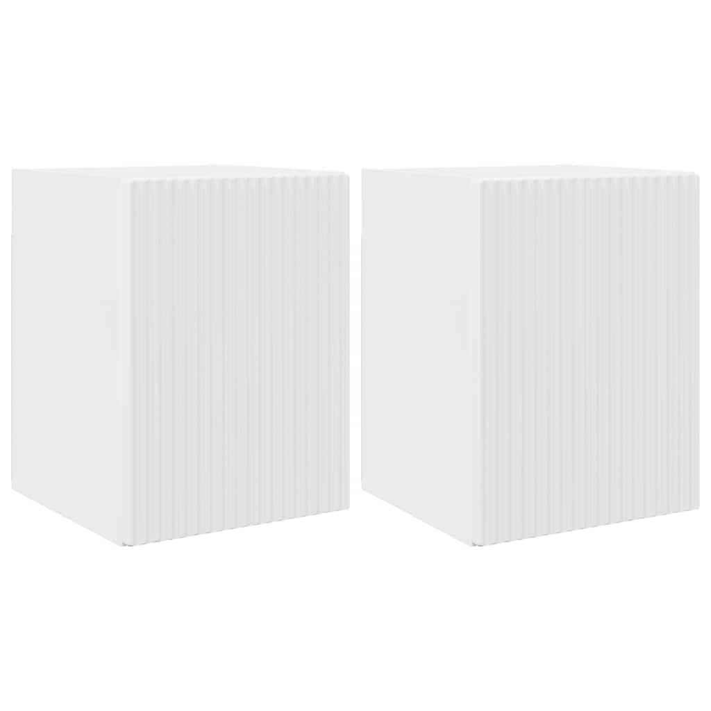 TV Wall Cabinet Wall-mounted 2 pcs Gloss White 30 x 31 x 40 cm