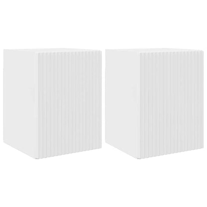 TV Wall Cabinet Wall-mounted 2 pcs Gloss White 30 x 31 x 40 cm