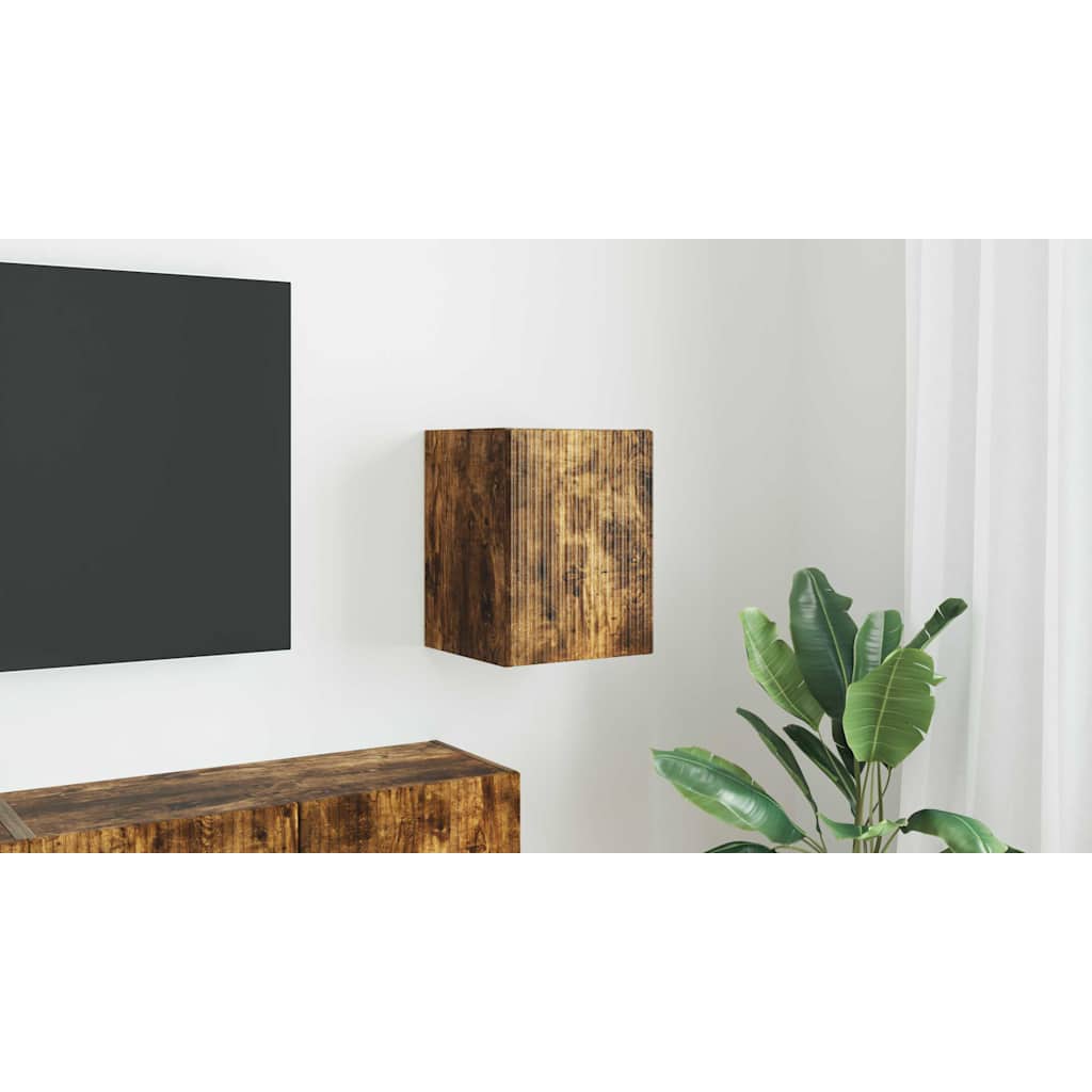 TV Wall Cabinet Smoked Oak 30 x 31 x 40 cm Engineered Wood