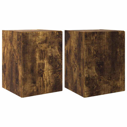 TV Wall Cabinet Wall-mounted 2 pcs Smoked Oak 30 x 31 x 40 cm