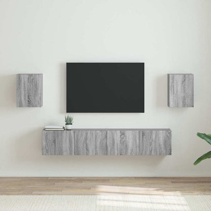 TV Wall Cabinet Wall-mounted 2 pcs Grey Sonoma 30 x 31 x 40 cm