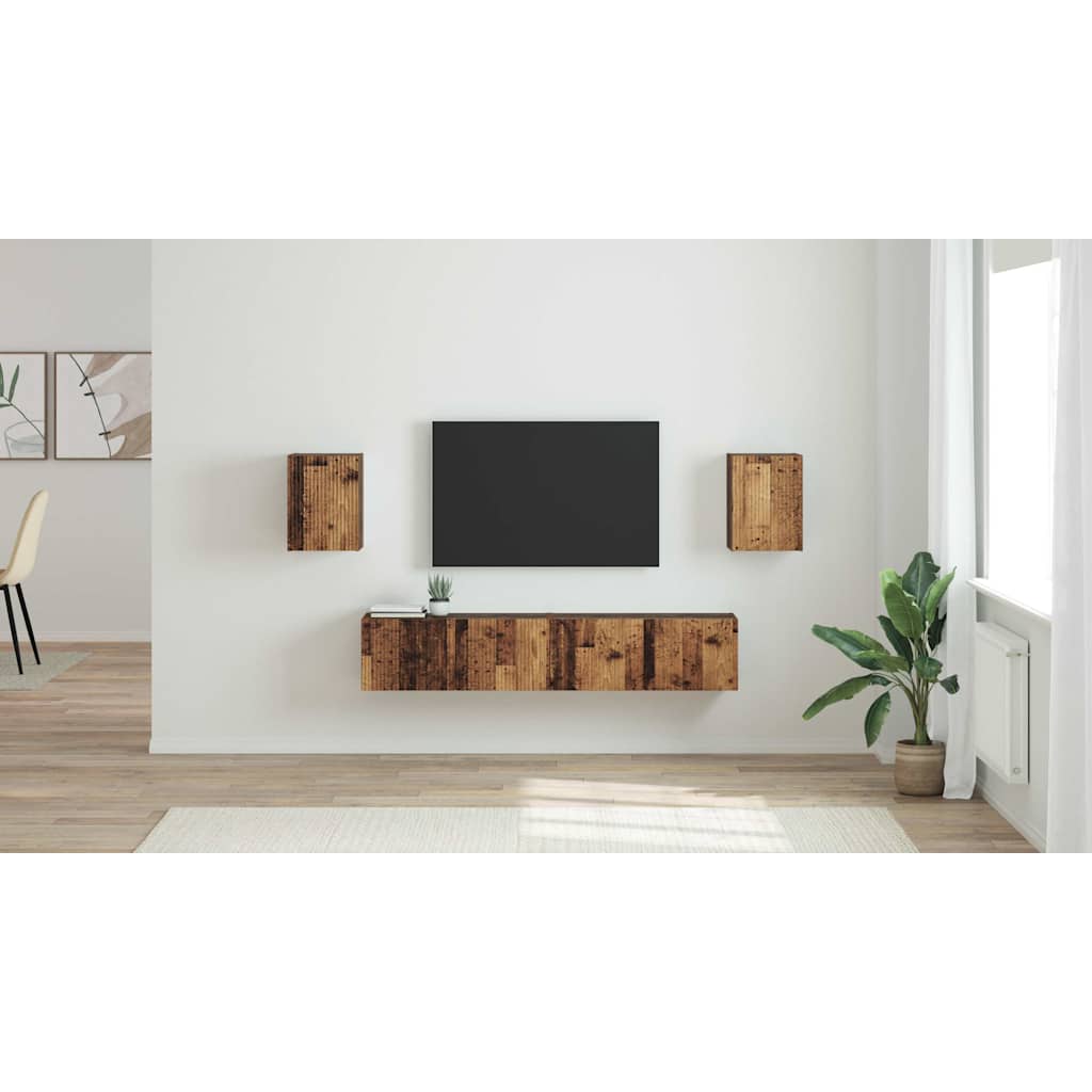 TV Wall Cabinet 2 pcs Old Wood 30 x 31 x 40 cm Engineered Wood