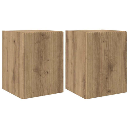 TV Wall Cabinet Wall-mounted 2 pcs Artisian Oak 30 x 31 x 40 cm