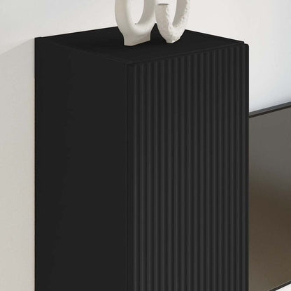 TV Wall Cabinet 2 pcs Black 30 x 31 x 60 cm Engineered Wood