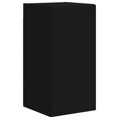 TV Wall Cabinet 2 pcs Black 30 x 31 x 60 cm Engineered Wood
