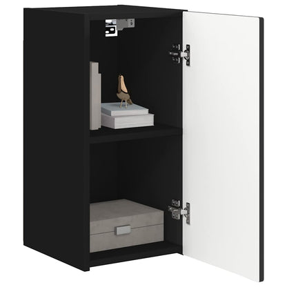TV Wall Cabinet 2 pcs Black 30 x 31 x 60 cm Engineered Wood