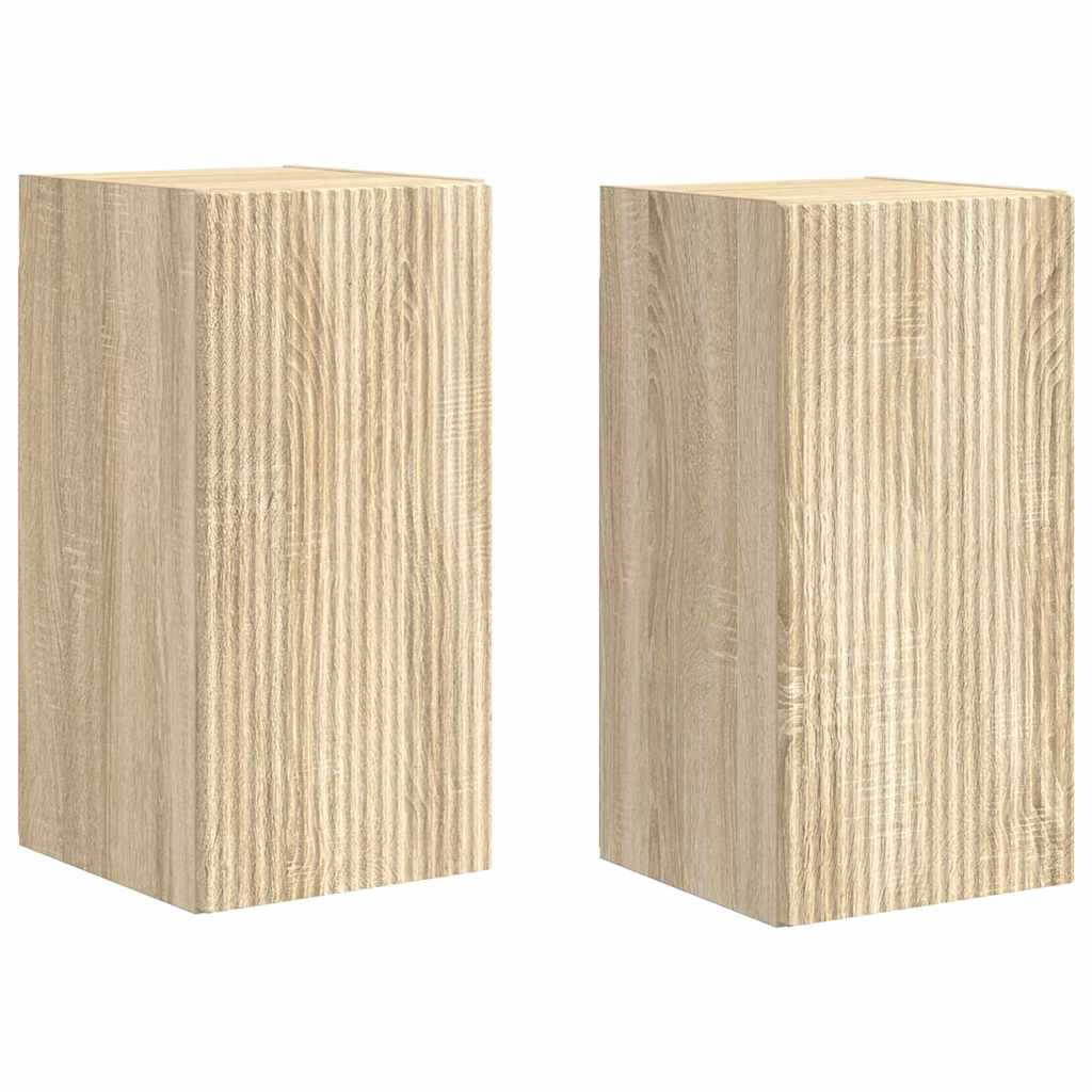 TV Wall Cabinet 2 pcs Sonoma 30 x 31 x 60 cm Engineered Wood
