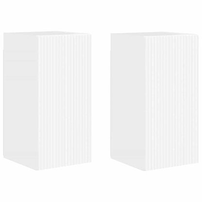 TV Wall Cabinet Wall-mounted 2 pcs Gloss White 30 x 31 x 60 cm