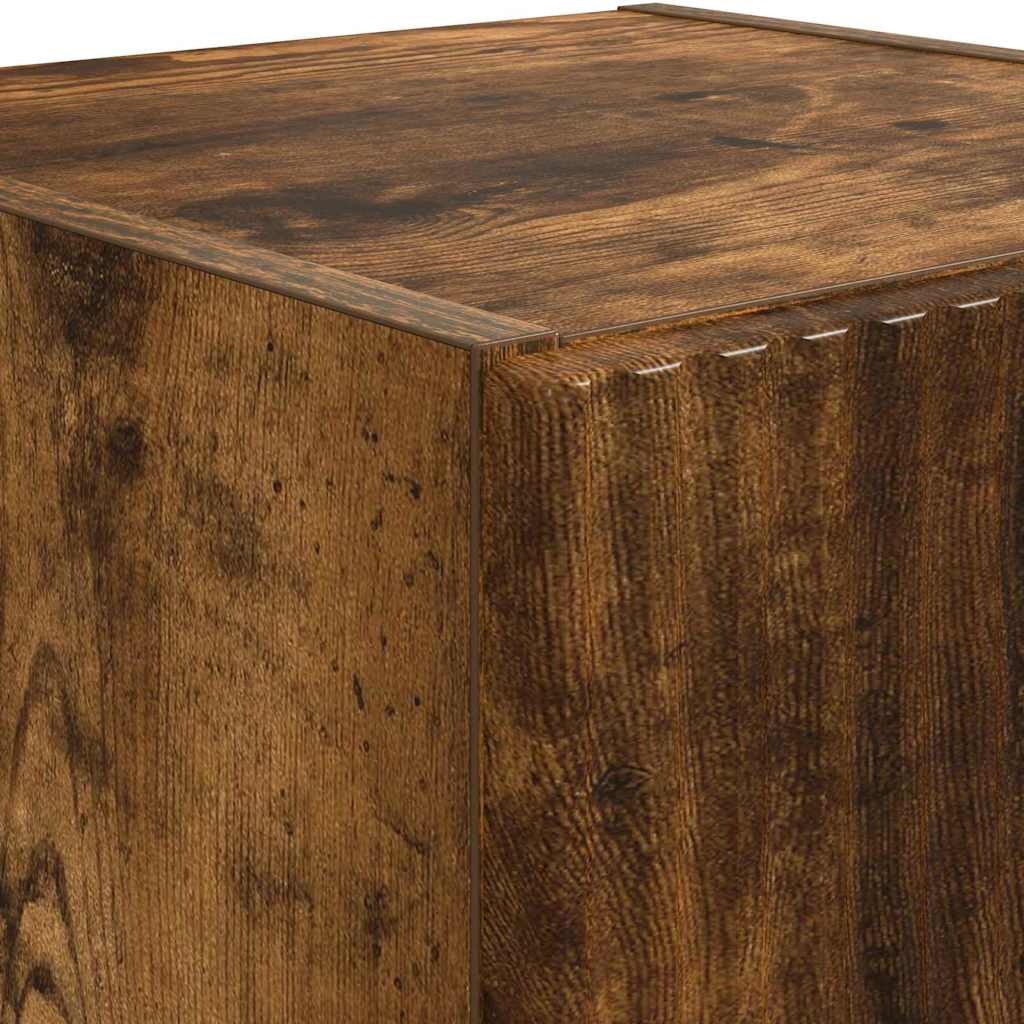 TV Wall Cabinet Smoked Oak 30 x 31 x 60 cm Engineered Wood