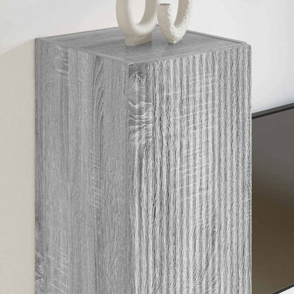 TV Wall Cabinet Wall-mounted 2 pcs Grey Sonoma 30 x 31 x 60 cm