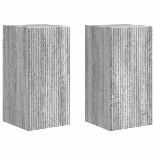 TV Wall Cabinet Wall-mounted 2 pcs Grey Sonoma 30 x 31 x 60 cm