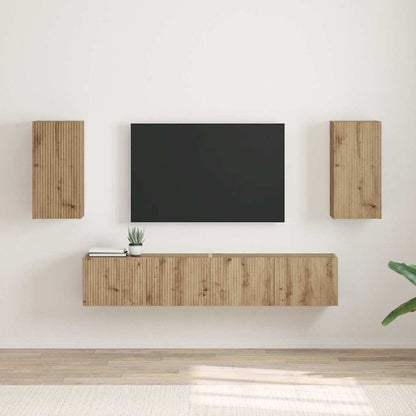 TV Wall Cabinet Wall-mounted 2 pcs Artisian Oak 30 x 31 x 60 cm