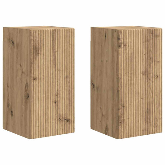 TV Wall Cabinet Wall-mounted 2 pcs Artisian Oak 30 x 31 x 60 cm