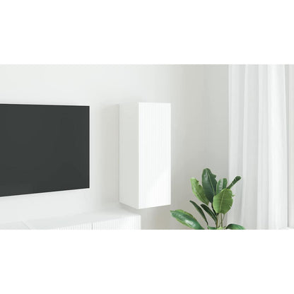 TV Wall Cabinet White 30 x 31 x 80 cm Engineered Wood