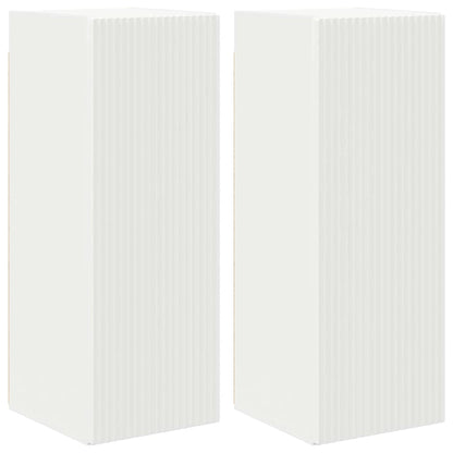 TV Wall Cabinet 2 pcs White 30 x 31 x 80 cm Engineered Wood