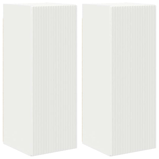 TV Wall Cabinet 2 pcs White 30 x 31 x 80 cm Engineered Wood