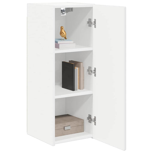 TV Wall Cabinet 2 pcs White 30 x 31 x 80 cm Engineered Wood