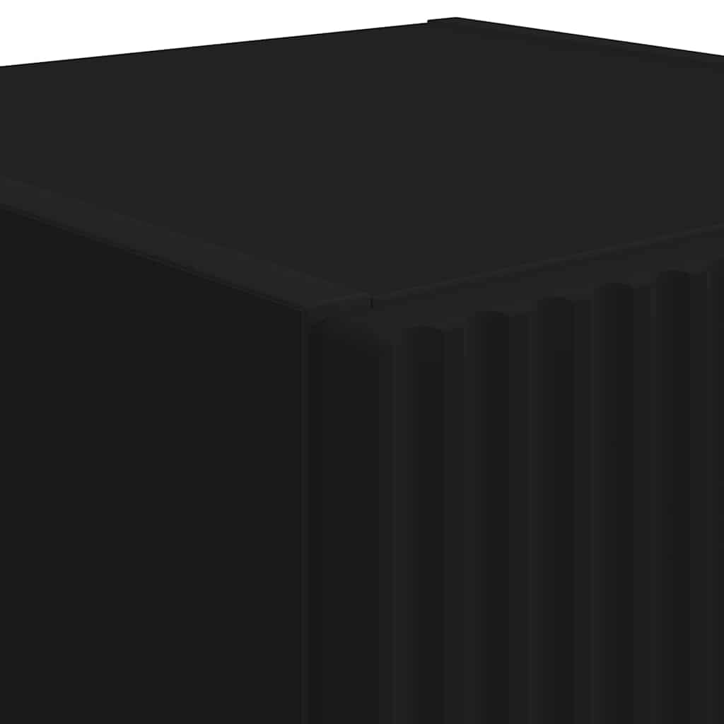 TV Wall Cabinet Black 30 x 31 x 80 cm Engineered Wood