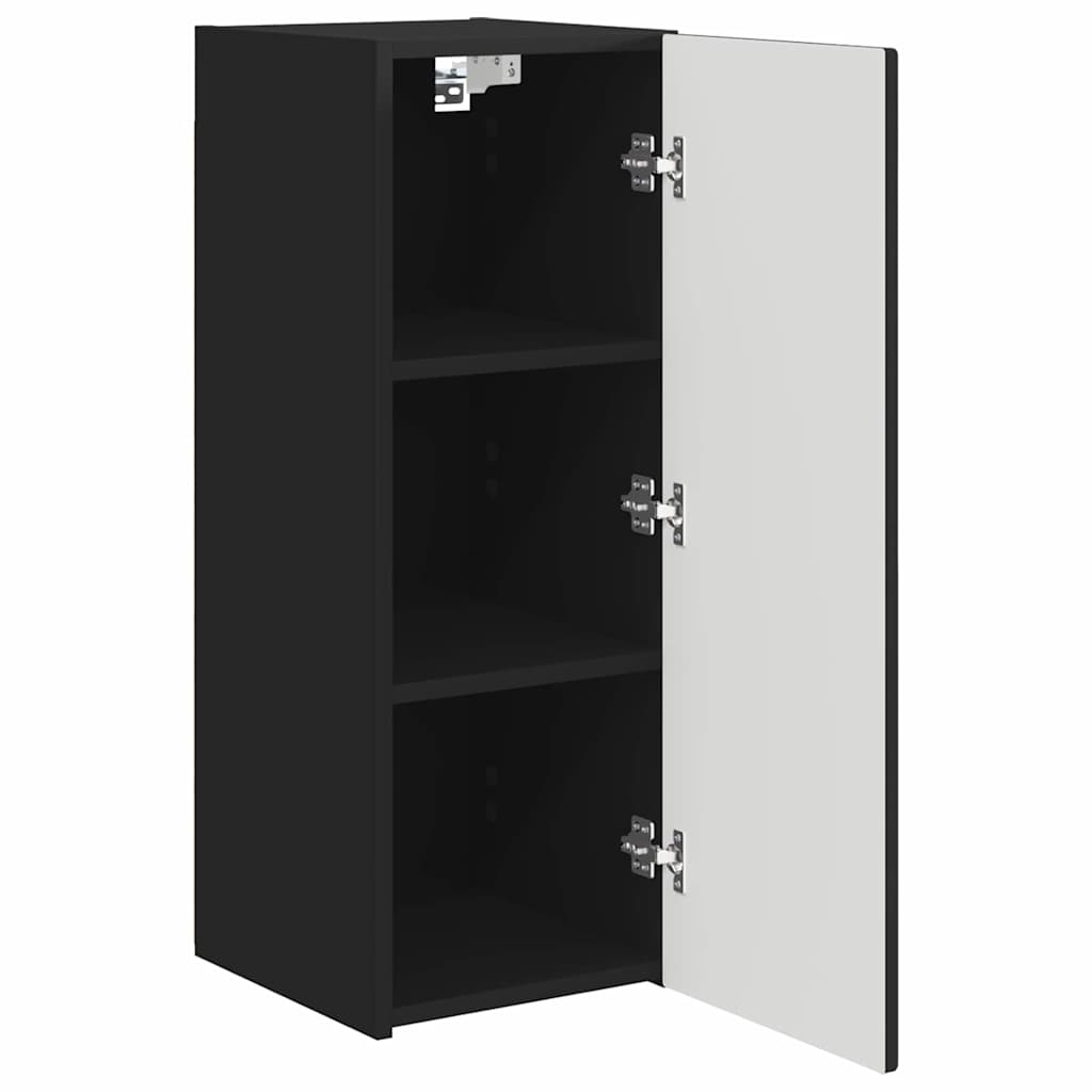 TV Wall Cabinet Black 30 x 31 x 80 cm Engineered Wood
