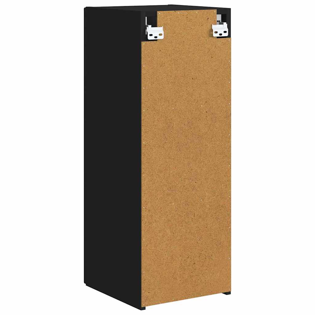 TV Wall Cabinet Black 30 x 31 x 80 cm Engineered Wood