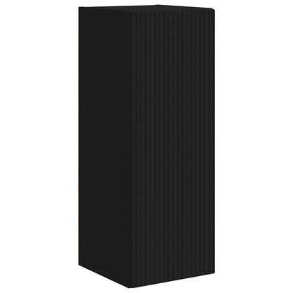 TV Wall Cabinet 2 pcs Black 30 x 31 x 80 cm Engineered Wood