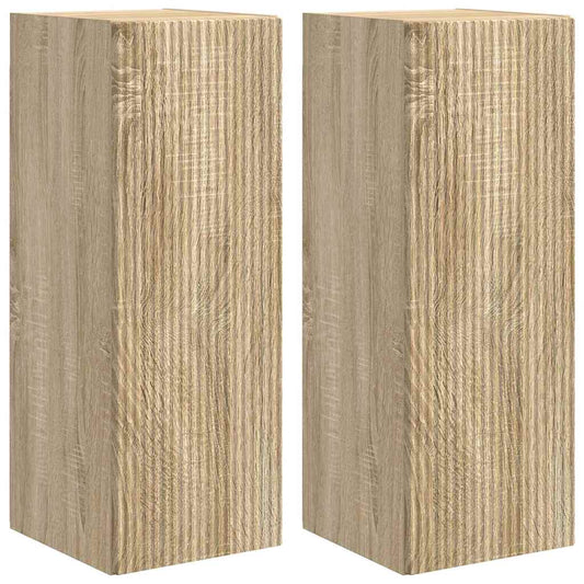 TV Wall Cabinet 2 pcs Sonoma 30 x 31 x 80 cm Engineered Wood