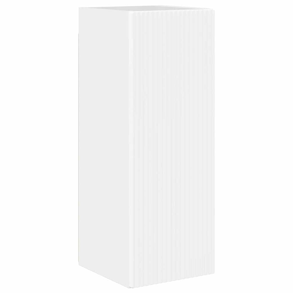 TV Wall Cabinet Gloss White 30 x 31 x 80 cm Engineered Wood