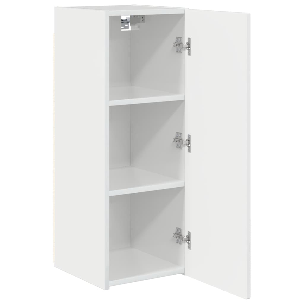 TV Wall Cabinet Gloss White 30 x 31 x 80 cm Engineered Wood