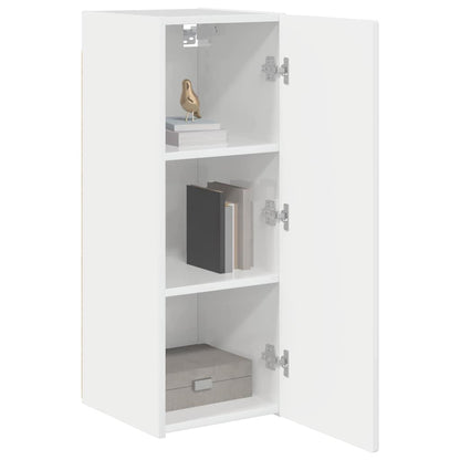 TV Wall Cabinet Gloss White 30 x 31 x 80 cm Engineered Wood