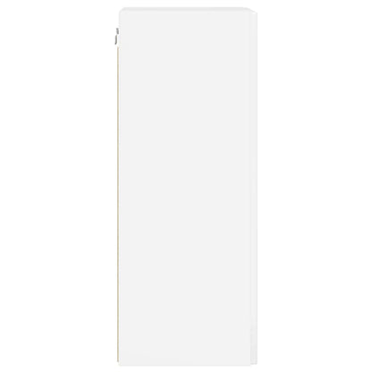 TV Wall Cabinet Gloss White 30 x 31 x 80 cm Engineered Wood